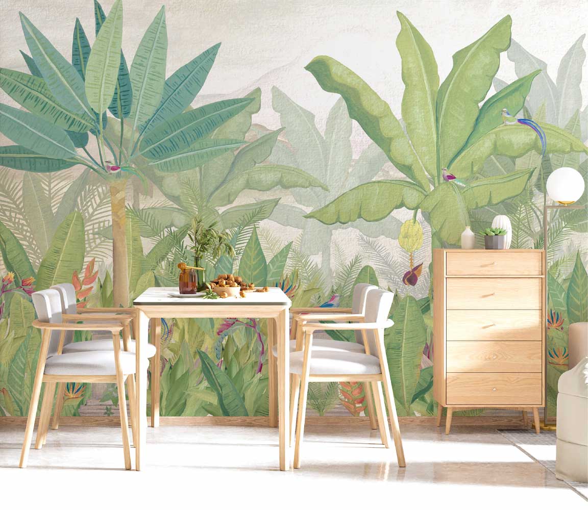 Tropical Wallpaper for Dining Room with Affreschi & Affreschi